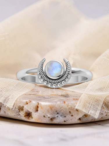 Moon Goddess • Moonstone Ring (Various Sizes)