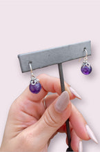 Amethyst | Doll Earrings, Faceted Round