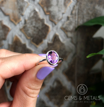 Diana 💜 Amethyst Ring - Sparkly Faceted Cut!