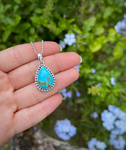 Tyrone Turquoise Pendant | Luxe dotted pattern design