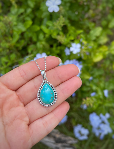 Tyrone Turquoise Pendant | Luxe dotted pattern design