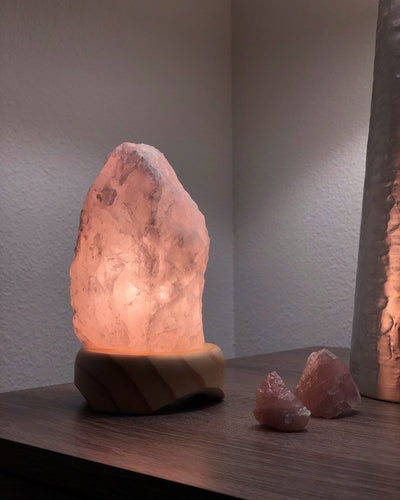 Rose Quartz Crystal Lamp 
