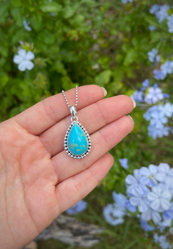 Tyrone Turquoise Pendant | Luxe dotted pattern design