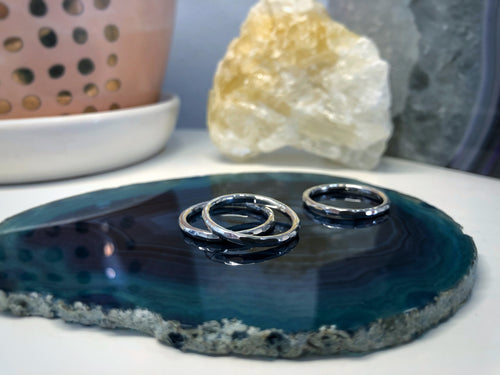 Reef • Luxe Hammered Ring, Sterling Silver