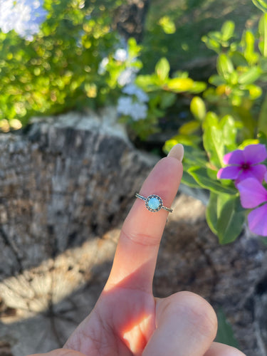 Little Details Larimar Ring, Round • Size 5 1/2